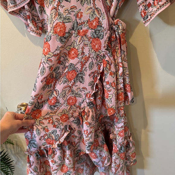 Max Studio Floral Wrap mini Dress size small - Picture 4 of 6